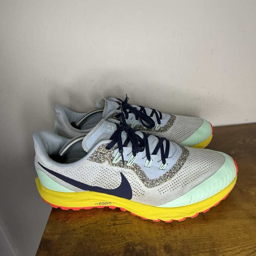 Nike Air Zoom Pegasus 36 Trail Running Shoes Mens Size 12.5 Aura/Blackened Blue